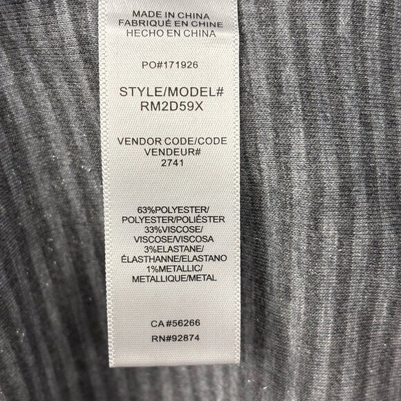 Splendid Grey Striped T-Shirt with Puffed Shoulders | Size Medium - Picture 5 of 7